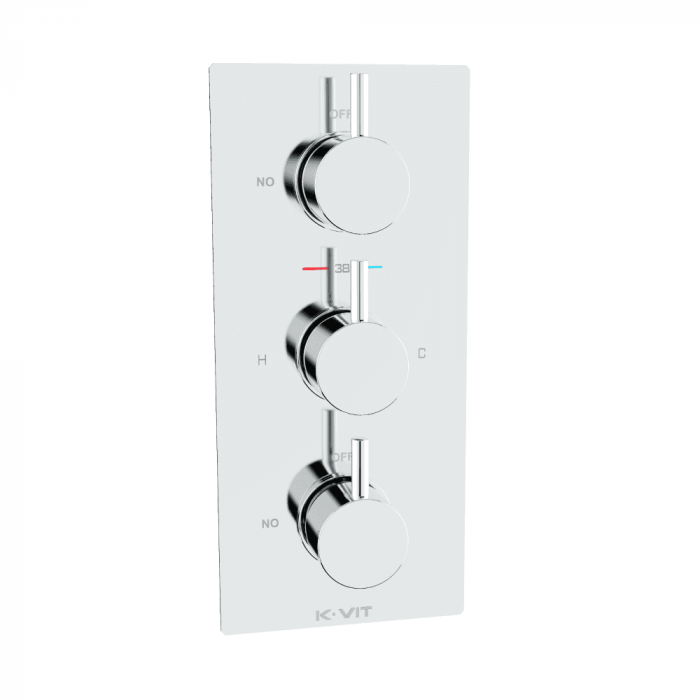 Modern concealed shower dials with a thermostatic shower valve