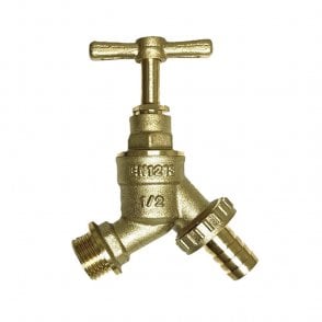 1/2" Brass Hose Union Outside Garden Bib Tap