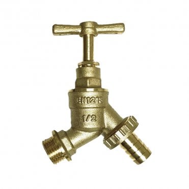 1/2" Brass Hose Union Outside Garden Bib Tap