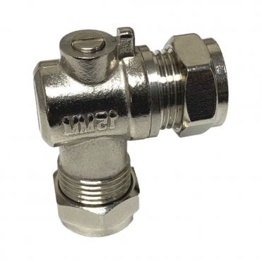 15mm Angled Isolating Valve Chrome (10 Pack)