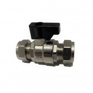 15mm Full Bore Isolating Valve with Black Lever Handle