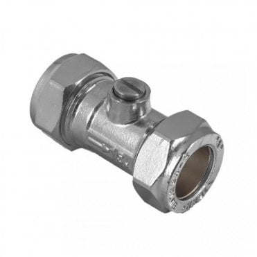 15mm Isolating Valve Chrome (10 Pack)