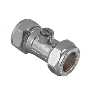15mm Isolating Valve Chrome