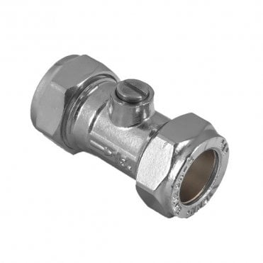 15mm Isolating Valve Chrome