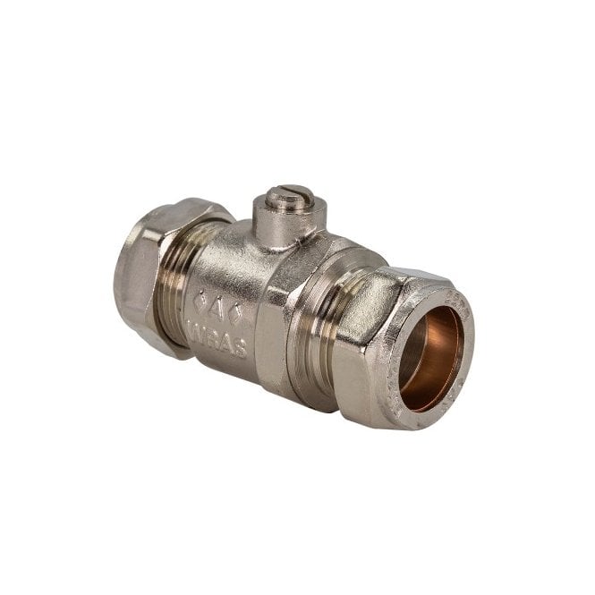 15mm Straight Full Bore Isolating Valve Chrome