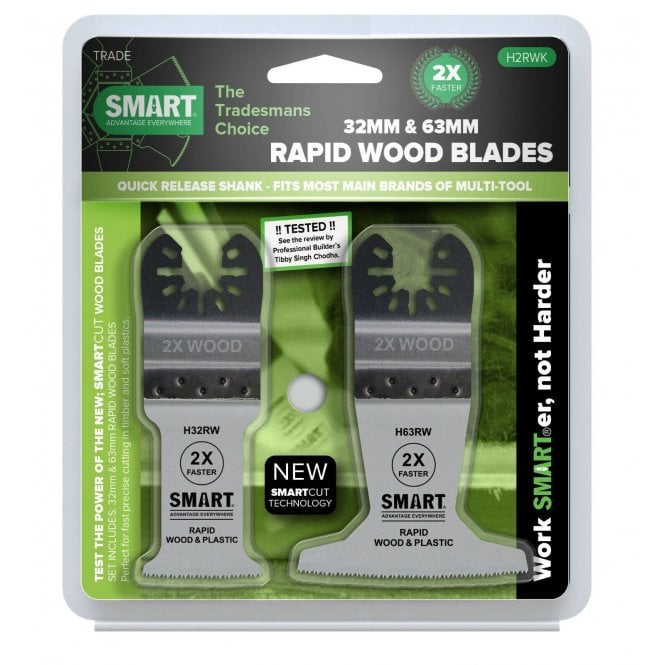 Smart 2 Piece Trade Rapid Wood Blade Kit H2RWK