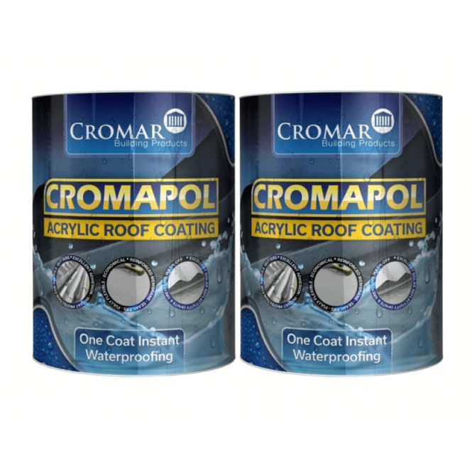 Cromapol 2x 5kg Black Acrylic Roof Coating