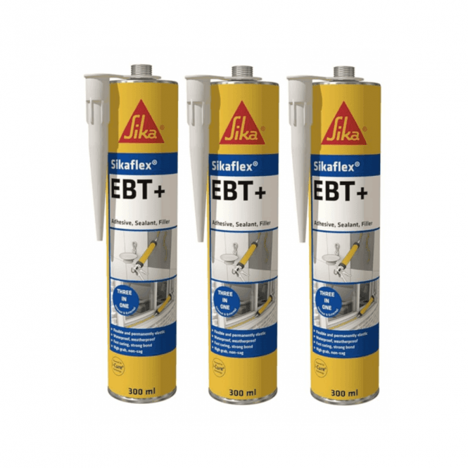 Sika 3x 300ml Brown Sikaflex EBT+ Adhesive, Sealant & Filler