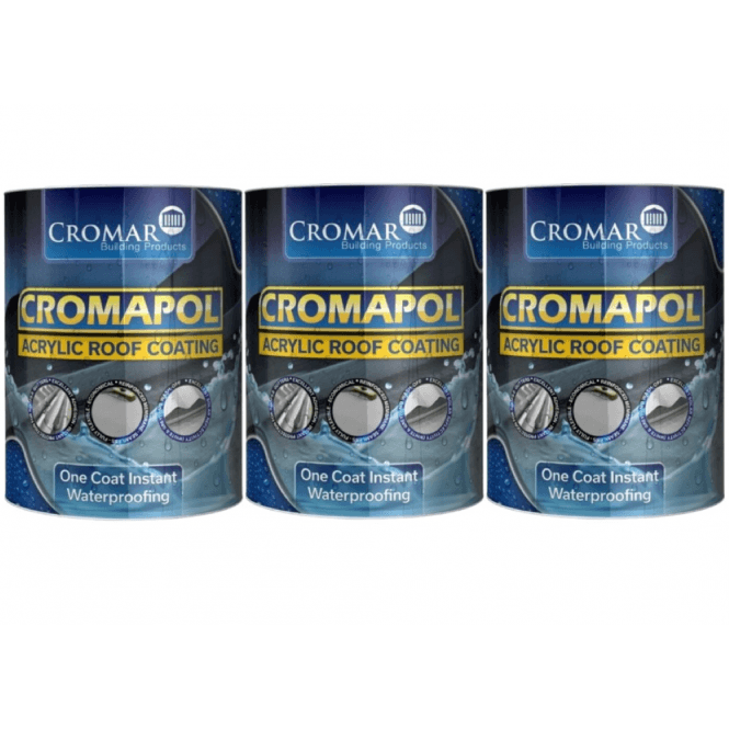 Cromapol 3x 5kg Opaque Acrylic Roof Coating