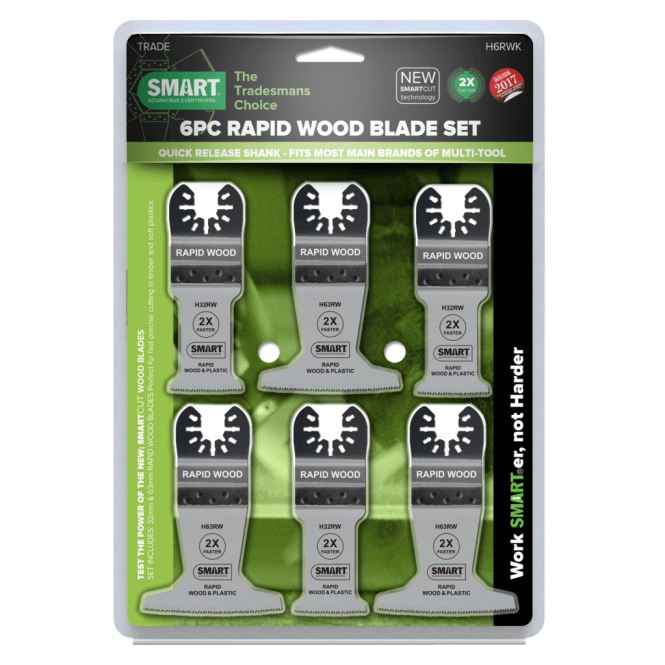 Smart 6 Piece Trade Rapid Wood Blade Kit H6RWK