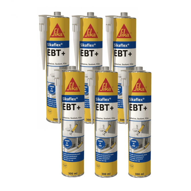 Sika 6x 300ml Grey Sikaflex EBT+ Adhesive, Sealant & Filler