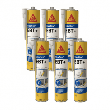 6x 300ml Grey Sikaflex EBT+ Adhesive, Sealant & Filler