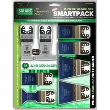 8 Piece Smart Trade Smartpack Set Inc 2x Rapid Wood Blades H8RWMAK