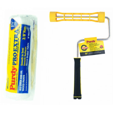 9" Purdy Revolution Roller Frame + 1 x 9" White Dove (3/8" Nap) Sleeves