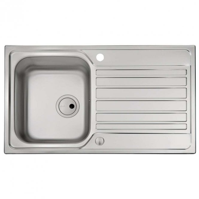 Abode Connekt 1.0 Bowl & Drainer Inset Stainless Steel Kitchen Sink - 860mm x 500mm
