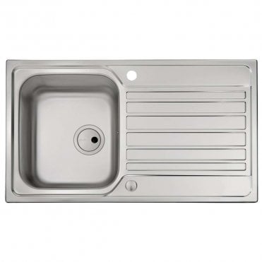 Connekt 1.0 Bowl & Drainer Inset Stainless Steel Kitchen Sink - 860mm x 500mm