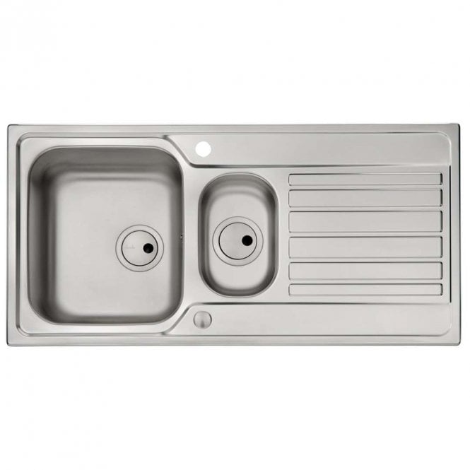 Abode Connekt 1.5 Bowl & Drainer Inset Stainless Steel Kitchen Sink - 1000mm x 500mm