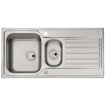 Connekt 1.5 Bowl & Drainer Inset Stainless Steel Kitchen Sink - 1000mm x 500mm