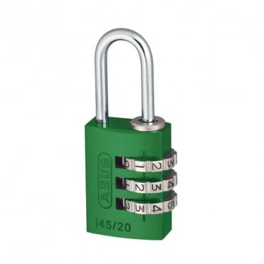 145/20 Green Combination Aluminium Padlock 46571