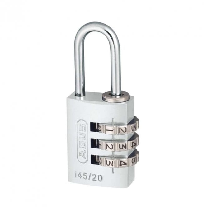ABUS 145/20 Silver Combination Aluminium Padlock 46574