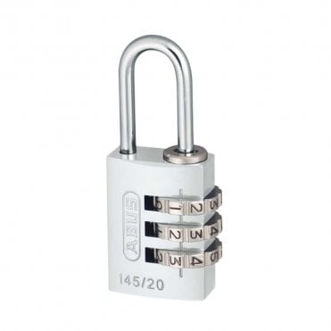 145/20 Silver Combination Aluminium Padlock 46574