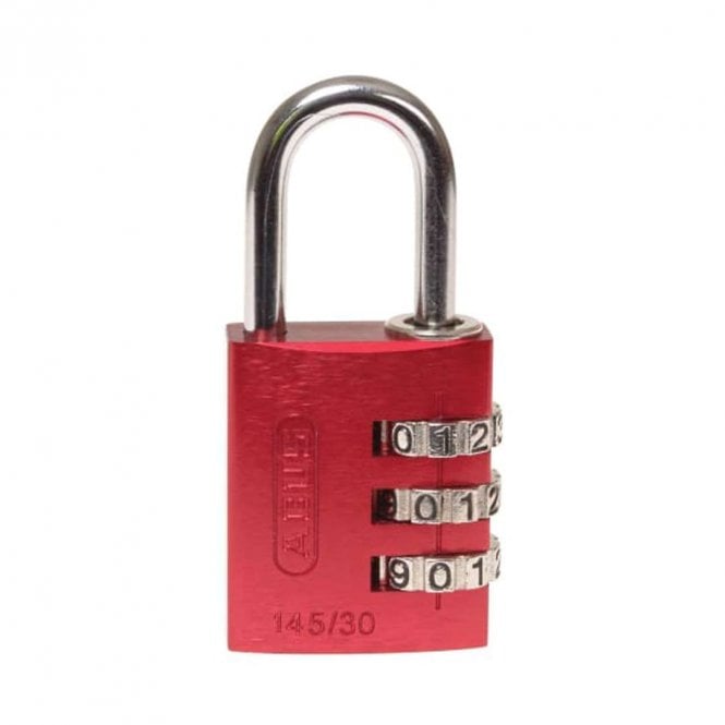 ABUS 145/30 Red Combination Aluminium Padlock 46578