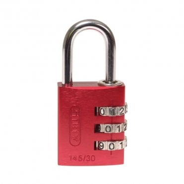 145/30 Red Combination Aluminium Padlock 46578