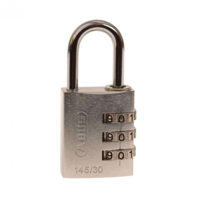 ABUS 145/30 Silver Combination Aluminium Padlock 46583