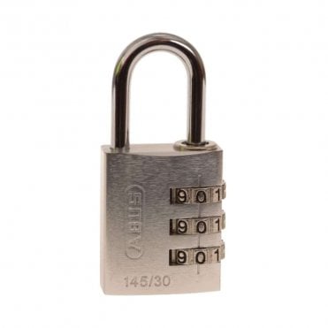 145/30 Silver Combination Aluminium Padlock 46583
