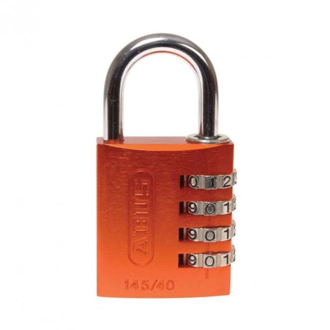 ABUS 145/40 Orange Combination Aluminium Padlock 49527