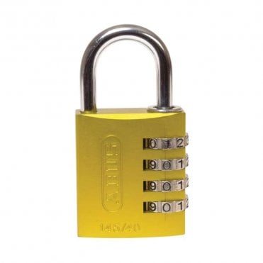 145/40 Yellow Combination Aluminium Padlock 49535