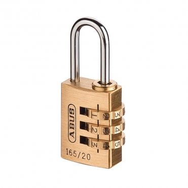165/20 Brass Combi Padlock (Card) 32161