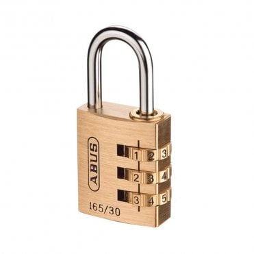 165/30 Brass Combi Padlock (Card) 32162