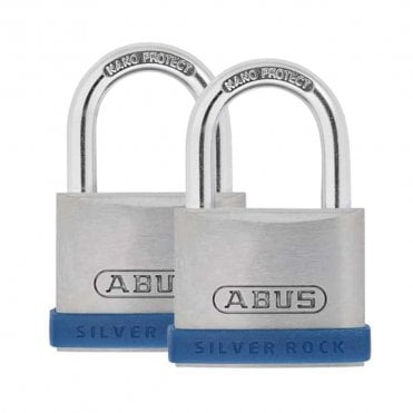40mm Silver Rock 5 Padlock Twin Pack