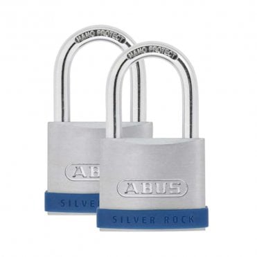 50mm Silver Rock 5 Padlock Twin Pack