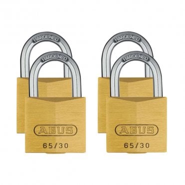 65/30 Brass Padlocks Quad Pack 33664