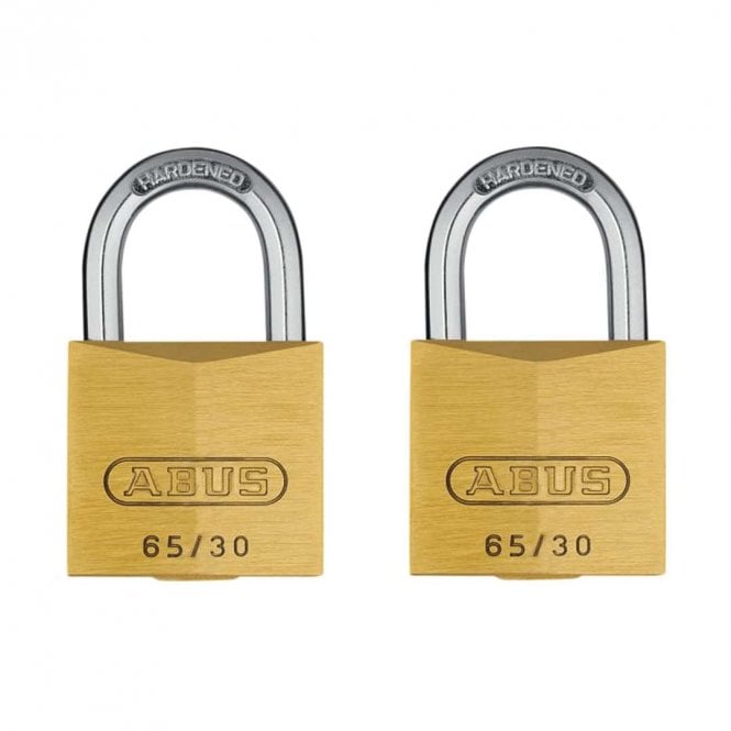 ABUS 65/30 Brass Padlocks Twin (Carded) 21730