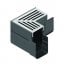 Slimline Threshold Channel Drain Corner Unit - Alumunium Grate