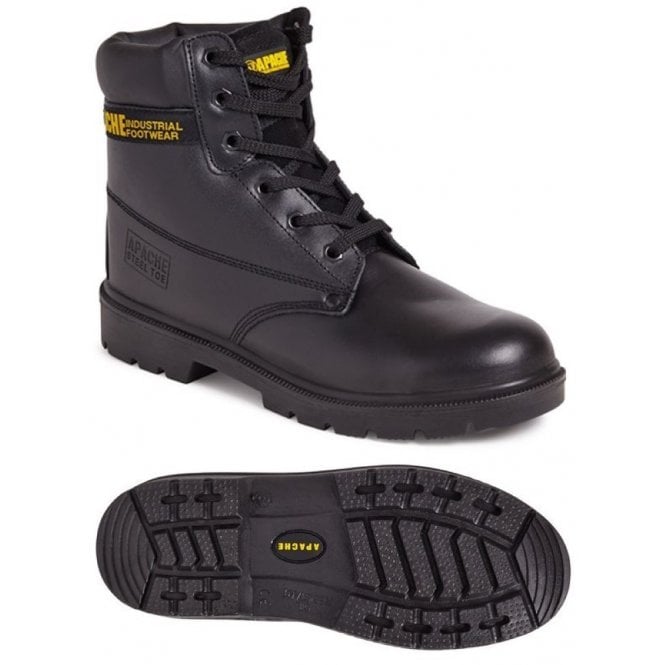 Apache AP300 Black 6 Eye Safety Boot