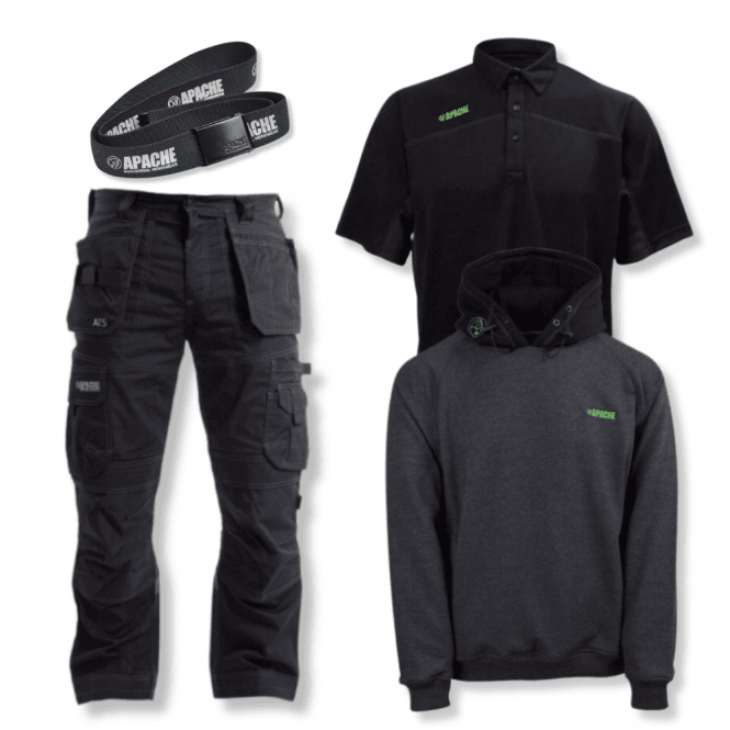 Apache ATS Cavendish Stretch Trousers, Kingston Hoodie, Polo & Belt