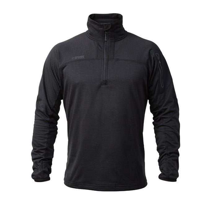 Apache ATS Tech Fleece - Black Mid-Layer 1/4 zip - Tech Work Top