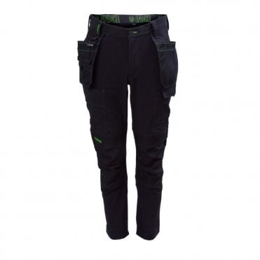 Calgary Black 4 Way Stretch Trouser