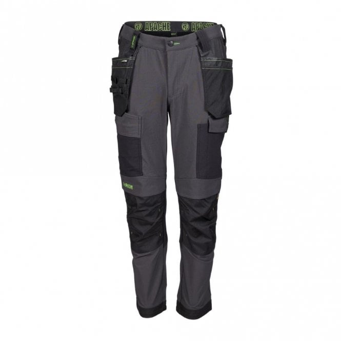 Apache Calgary Grey/Black Stretch Trousers