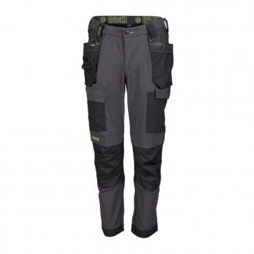 Calgary Grey/Black Stretch Trousers