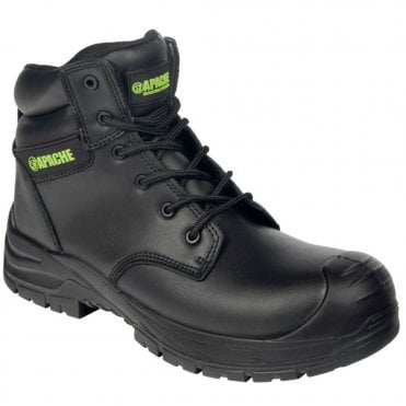 Edmonton Black Recycled Leather Safety Boot