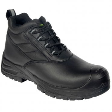 Hamilton Black Recycled Leather Safety Boot