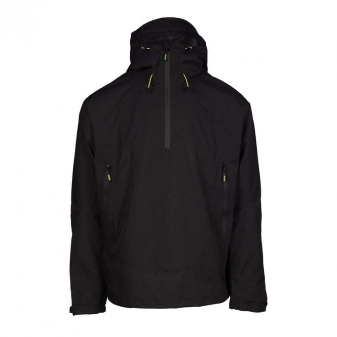Apache White Rock Black Lightweight 1/4 Zip Rain Jacket