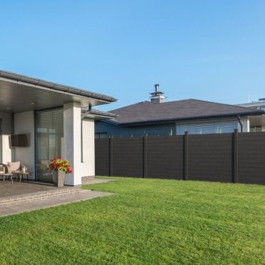 1500mm Dark Grey Composite Fence Panel End Kit