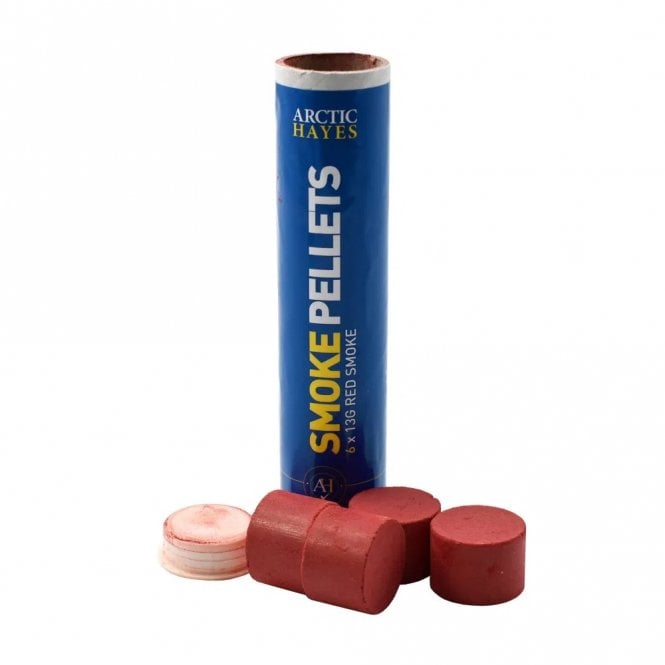 Arctic Hayes Red Standard Smoke Pellets Tube of 6 (13g)