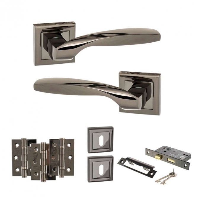 Atlantic Hardware Black Nickel Status Oklahoma 3 Lever Lock Set